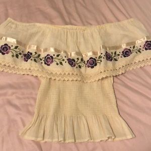 Mexican Style Floral Top